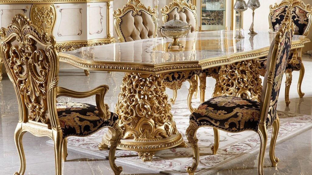 Premium Carving Dining Table Set