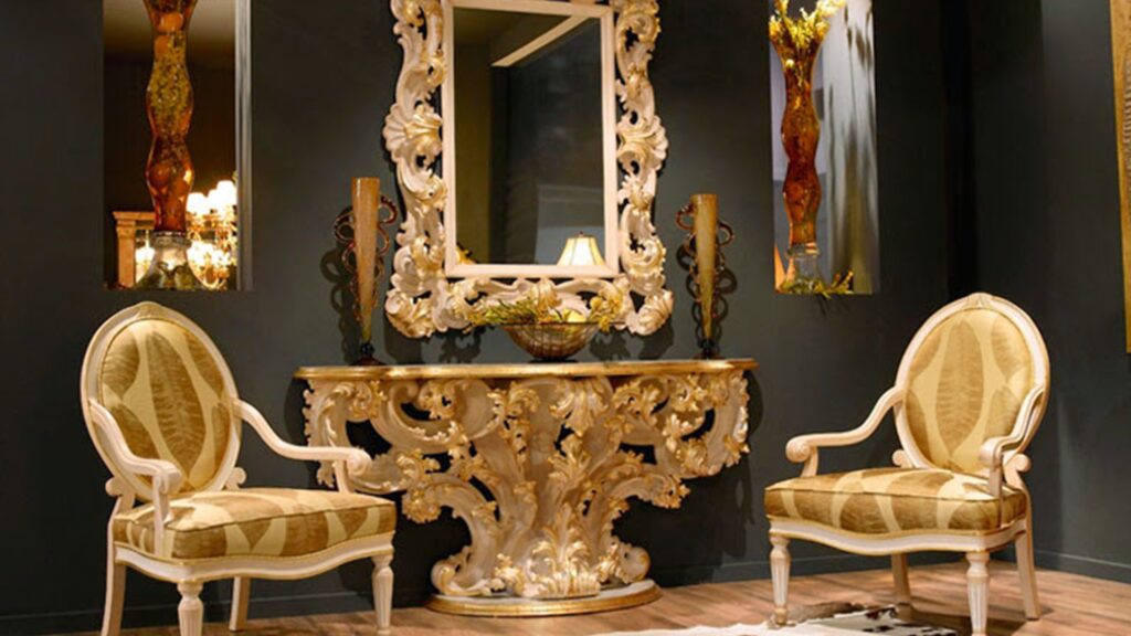 Premium Console Table With Mirror Frame